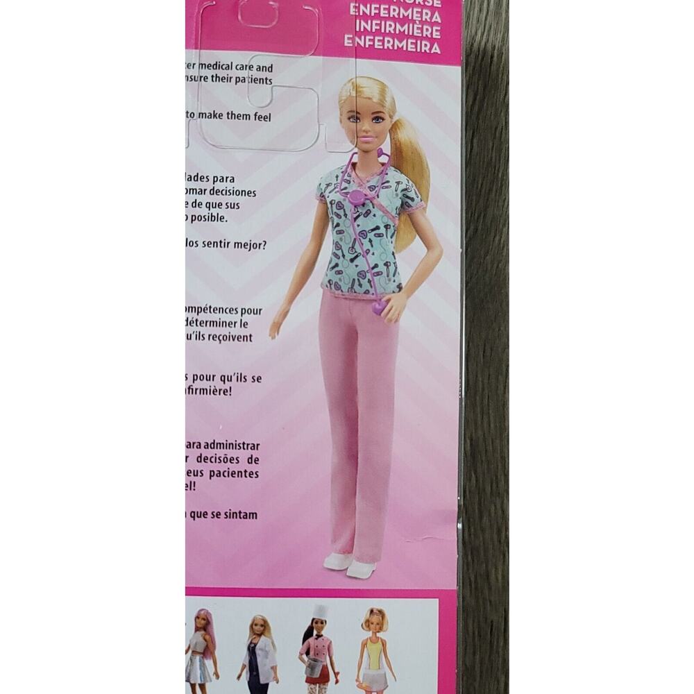 NEW BARBIE MATTEL YOU CAN BE ANYTHING NURSE CAREER DOLL WITH STETHOSCOPE 12" - Picture 3 of 7